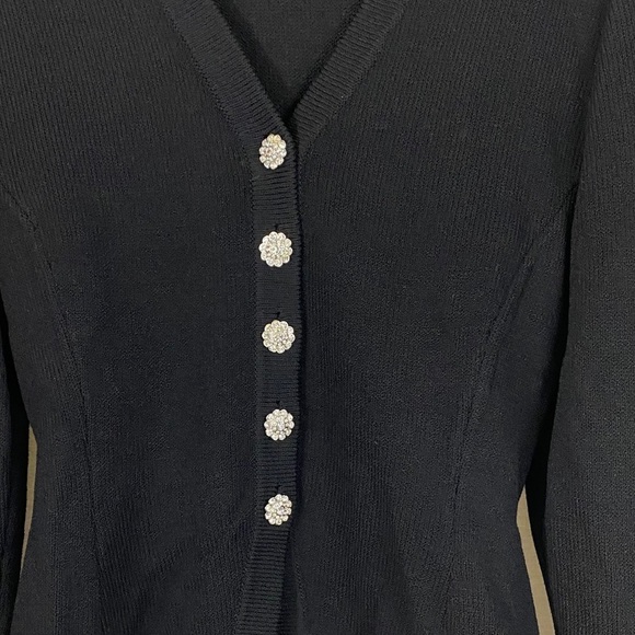 ST. John evening basics Black Jacket sweater knit - Picture 2 of 7